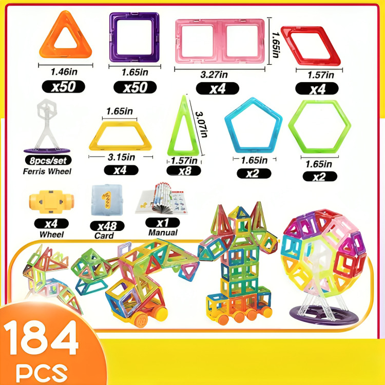 Magnetic Building Block Tiles